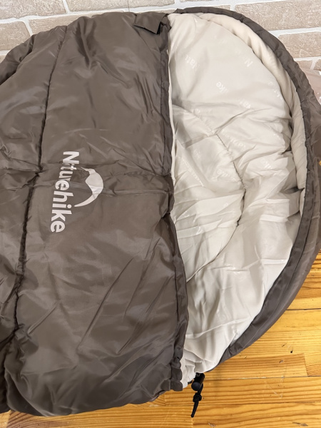 Мешок спальный Naturehike Mummy MJ600, 210х80 см, (правый) (ТК: -5C), коричневый (уценка)