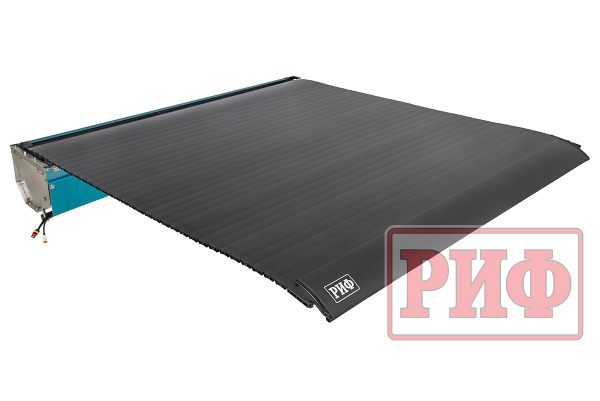 Крышка кузова РИФ для Great Wall Poer, роллета раздвижная с электроприводом 1575х1590 мм, алюминиевая, черная