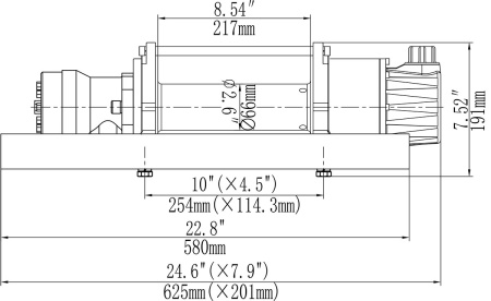 Лебёдка гидравлическая Runva 12000 lbs 5700 кг