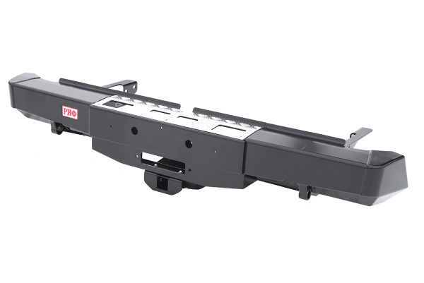 Бампер РИФ силовой задний Toyota Hilux 2015+ с площадкой под лебёдку и квадратом под фаркоп