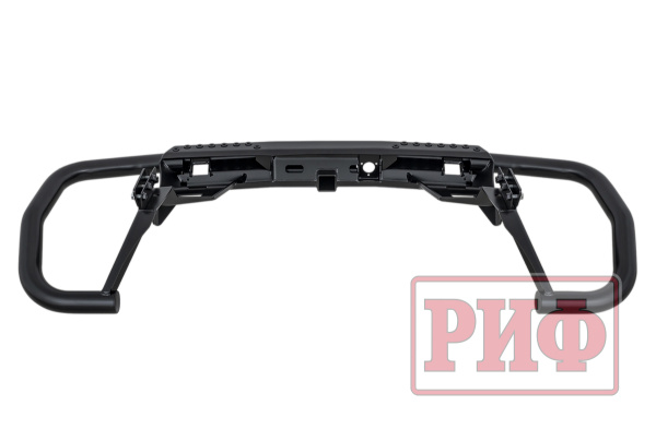 Бампер РИФ задний силовой/защита штатного бампера Mitsubishi Pajero Sport 2021+ c квадратом под фаркоп