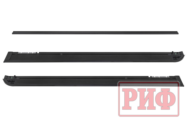 Крышка кузова РИФ для JAC T8, роллета раздвижная с электроприводом 1538х1599 мм, алюминиевая, черная