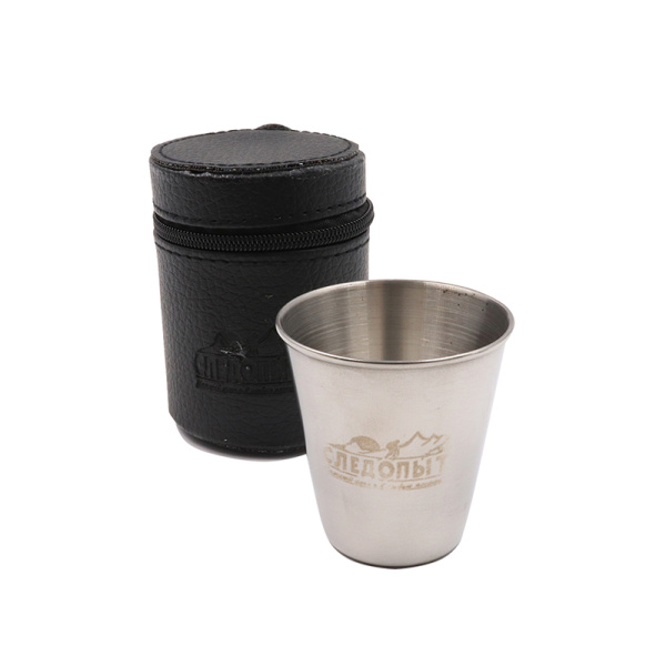 Набор стопок «СЛЕДОПЫТ» 4х60 мл, в кожаной тубе