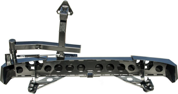 Бампер РИФ задний Mitsubishi Pajero Sport NEW с фаркопом, калиткой и фонарями