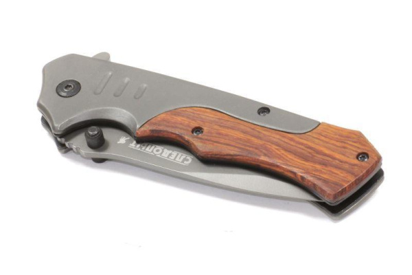 Нож туристический "СЛЕДОПЫТ", деревянная ручка, клинок 100 мм, в чехле