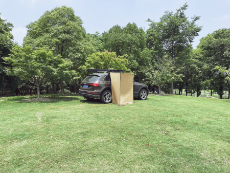 9 Тент-маркиза РИФ - душевая кабинка с тканевой крышей.