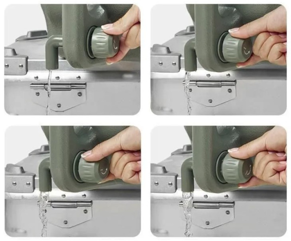 4.Канистра кемпинговая, 12 л. для непитьевой воды, бежевая