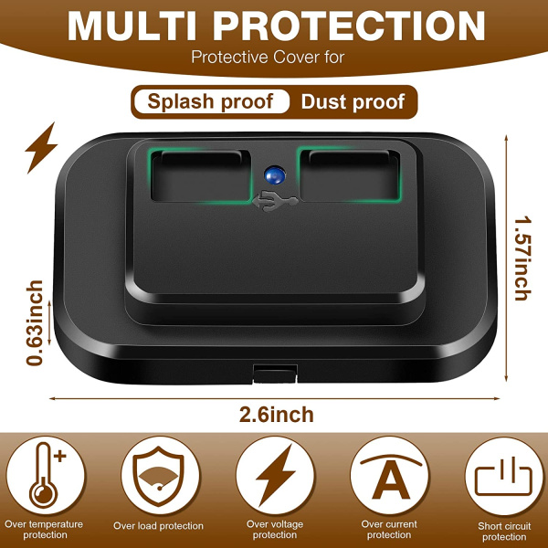 Розетка USB 2 5В/2,4А накладная