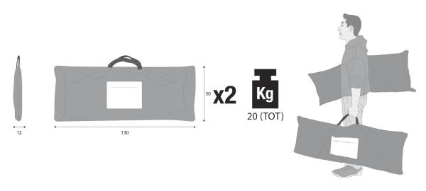 Веранда к палатке AUTOHOME MAGGIOLINA AIRLANDER, тент серый, высота 220 см