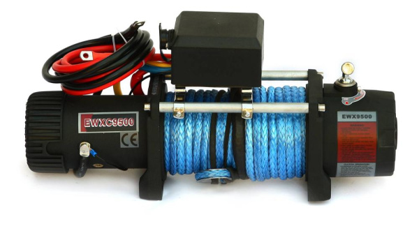 Лебёдка электрическая высокоскоростная 12V Runva 9500 lbs 4350 кг (кевлар)