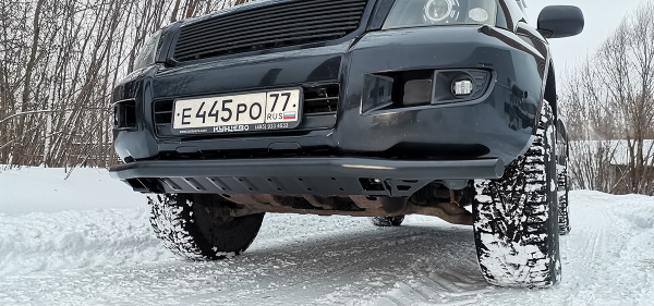 Бампер РИФ силовой передний/защита штатного бампера Toyota Land Cruiser Prado 120 c защитой радиатора