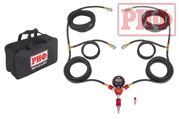 Система для одновременной подкачки четырех колес от 0,3 до 7 атм.