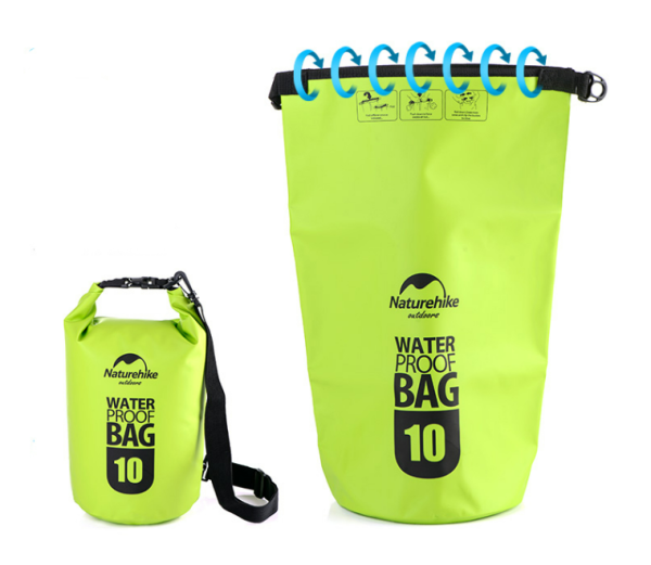 Гермомешок Naturehike Ocean Pack 10 л. (зелёный)