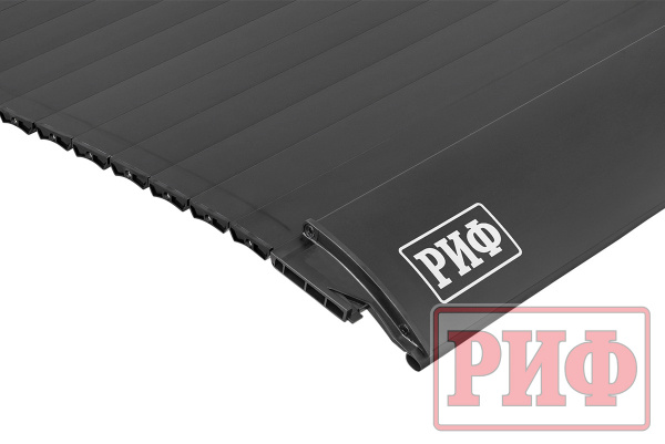 Крышка кузова РИФ для JAC T9, роллета раздвижная с электроприводом 1580х1620 мм, алюминиевая, черная