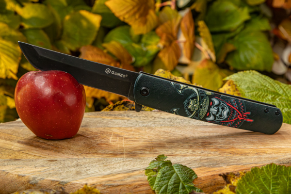 Нож GANZO, G626-BS Черный Самурай, длина клинка 96 мм