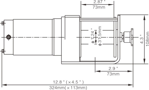 Лебёдка электрическая 12V Runva EWX3000A 1361 кг