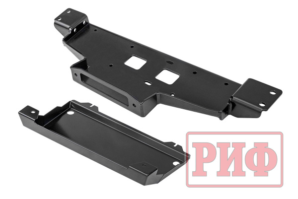 Площадка РИФ под лебёдку c защитой радиатора в штатный бампер Mitsubishi Pajero Sport 2015+ дизель