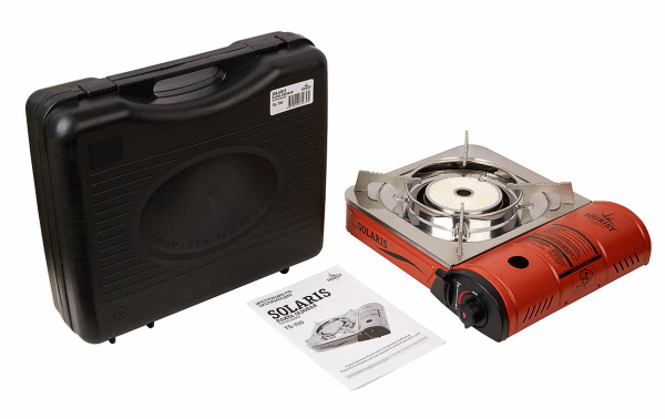 Плита газовая TOURIST SOLARIS портативная, керамическая, в кейсе