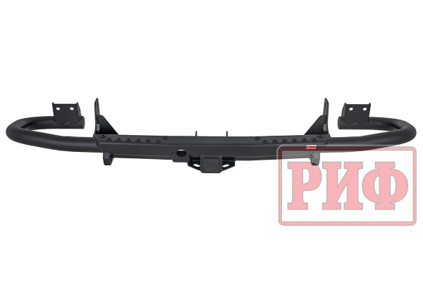 Бампер задний силовой/защита штатного бампера РИФ УАЗ Патриот 2015+ с квадратом под фаркоп, стандарт
