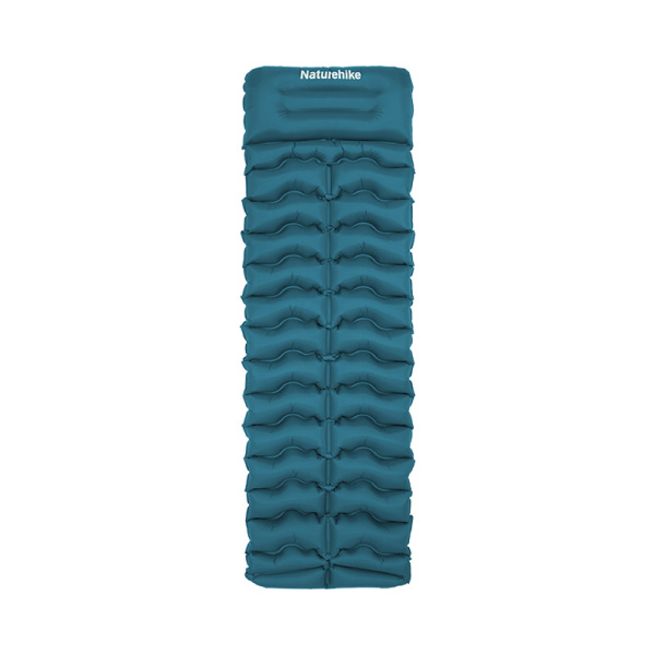 Коврик надувной Naturehike FC01 200х60х6,5 см, с подушкой, синий