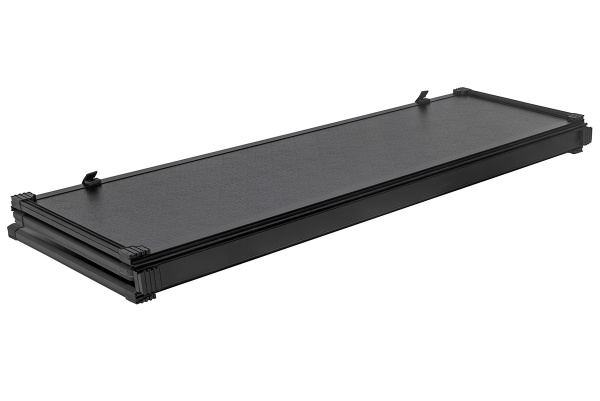 Крышка кузова РИФ для Huanghai N7, трёхсекционная, 1784x1690 мм, алюминиевая, черная