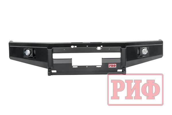 Бампер РИФ передний Toyota Land Cruiser 76/78/79 2007-2024 c доп. фарами, под штатную лебедку и расширители арок