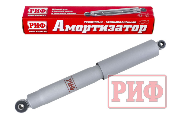 Амортизатор усиленный РИФ задний газовый Nissan Navara D40 лифт 50 мм