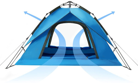 2 Палатка Naturehike 3-местная, быстросборная, синяя