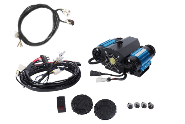 Компрессор автомобильный стационарный двухпоршневой12V YURUI 167 л/мин 10,2 атм