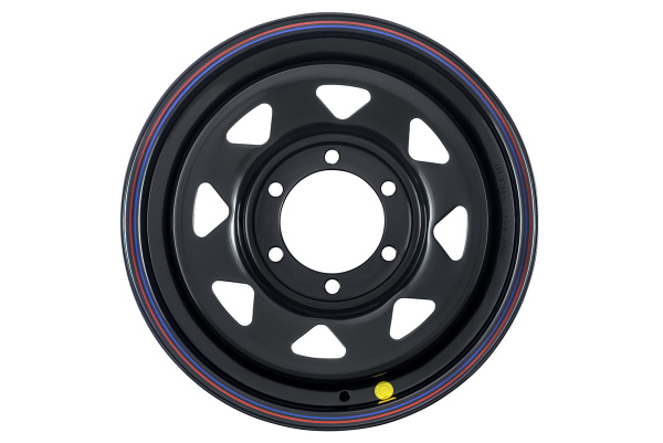 Диск усиленный Тойота Ниссан стальной черный 6x139,7 8xR16 d110 ET+30 (треуг. мелкий)