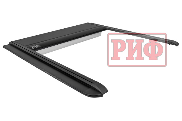 Крышка кузова РИФ для Great Wall Poer KingKong, роллета раздвижная с электроприводом, 1880x1563 мм, алюминиевая, черная