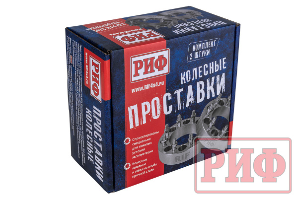 Проставки колёсные РИФ 6x139,7, ЦО 108 мм, толщина 30 мм, 12x1,5 (2 шт.)