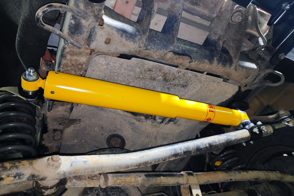 Демпфер РИФ рулевой с кронштейнами УАЗ Патриот, Профи 2019+ лифт 30-50 мм