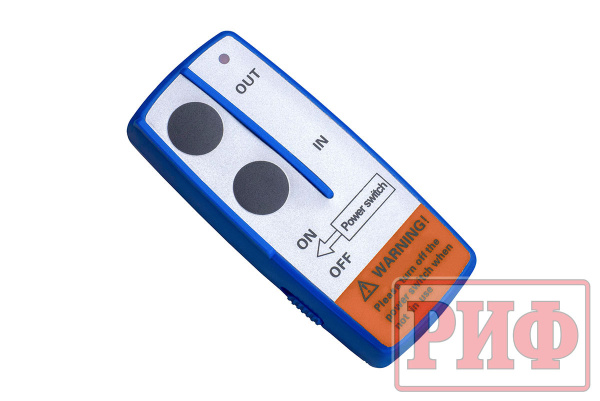 Лебёдка переносная РИФ 9000 c площадкой в квадрат для фаркопа и проводами (в сборе) стальной трос