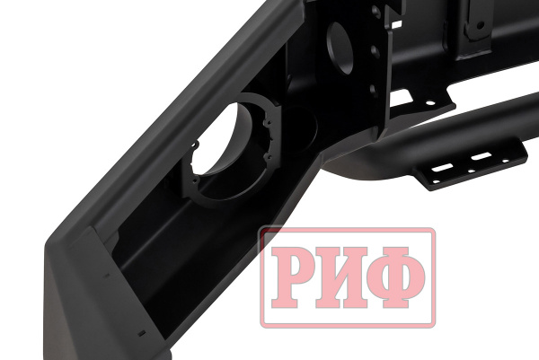 Бампер РИФ силовой передний JAC T6, SOLLERS ST6 под штатные фары, с центральной защитной дугой, стандарт