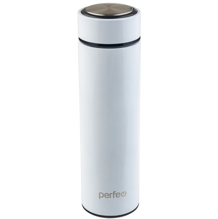 Термос PERFEO 450 мл, с термодатчиком, белый