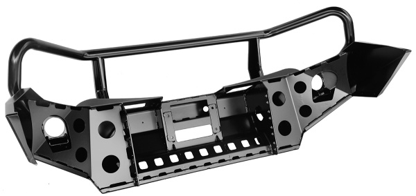 Бампер РИФ силовой передний Mitsubishi L200 2015-2019 с доп. фарами, защитной дугой и защитой бачка омывателя