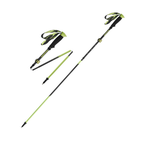 Палки треккинговые Naturehike Sunsia 3-EXT, карбон, 5-секционные, 115-135 см, ярко-зеленые, 2 шт