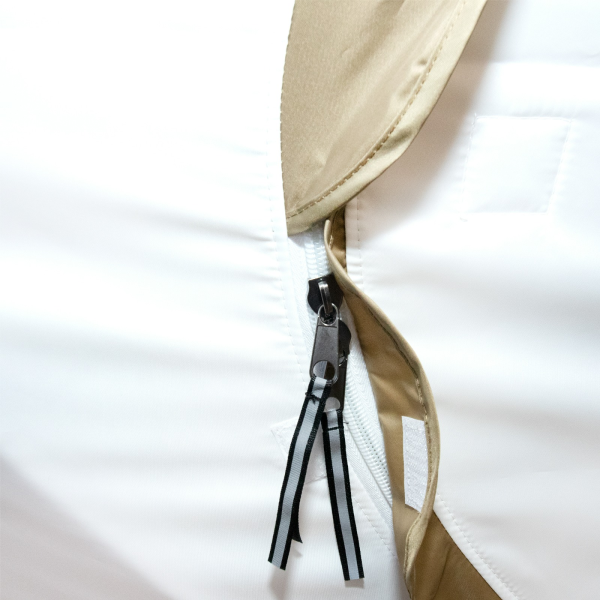 Палатка зимняя куб СЛЕДОПЫТ "Premium" 2,1х2,1 м, 3 слоя, 2 двери, цв. оливковый/белый