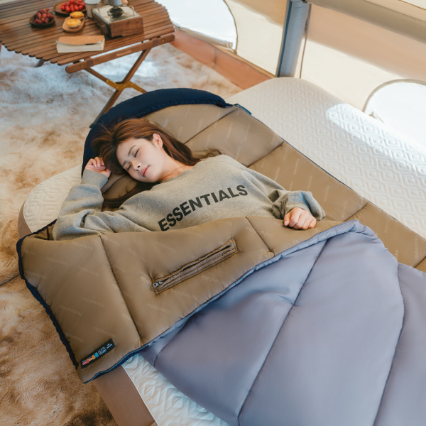 Мешок спальный Naturehike Sunny Day PL02 U450, (190+30)х80 см, (левый) (ТК: +4C), серо-голубой