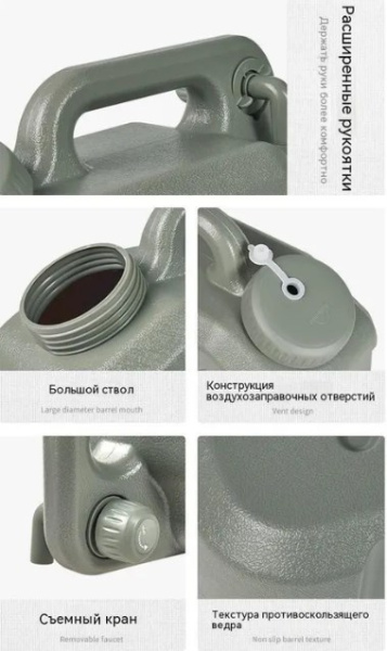 Канистра Naturehike кемпинговая, 12 л. зеленая