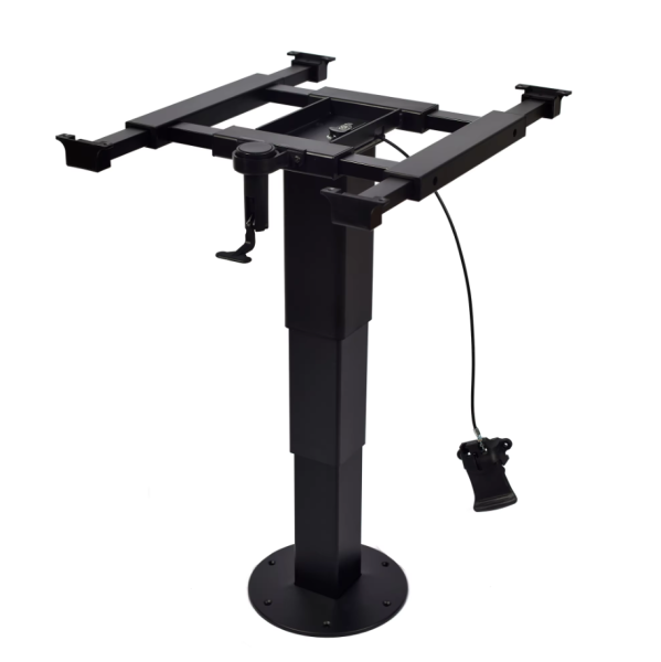 Нога телескопическая для стола в автодом, черная, 2 стороны регулировки