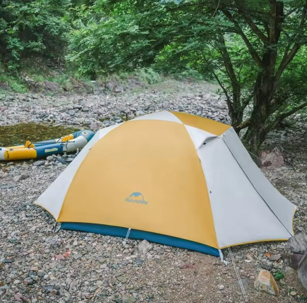 Палатка Naturehike Cloud-Creek PRO, 2-местная, бежево-желтая