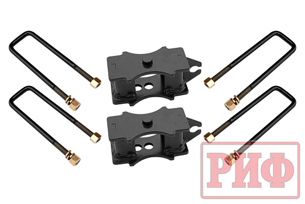 Комплект стремянок и проставок РИФ для лифта рессор на 60 мм УАЗ Патриот, Хантер, Буханка