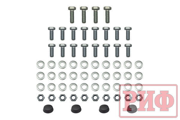 Бампер РИФ силовой задний УАЗ Буханка с фонарями, возможностью установки фаркопа, лифт 65 мм