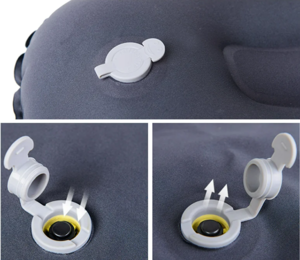 Подушка туристическая надувная Naturehike 42x32x11см, оранжевая