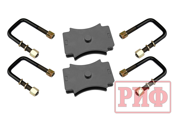 Комплект стремянок и проставок РИФ для лифта передних рессор ГАЗ Соболь 30 мм