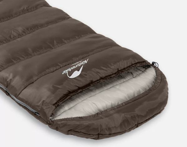 4.Мешок спальный Naturehike U250S, (190х30)х75 см, (левый) (ТК: 0°C), коричневый