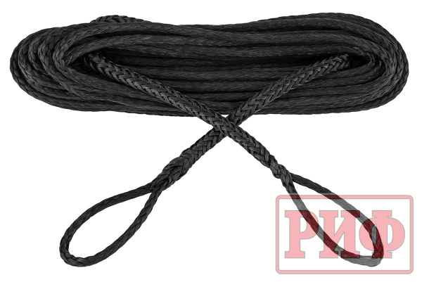 Удлинитель троса лебёдки РИФ 6 мм/15 м черный (синтетический)