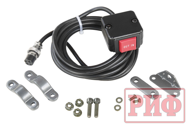 Лебёдка переносная РИФ 3500A c малой площадкой и проводами (в сборе) стальной трос